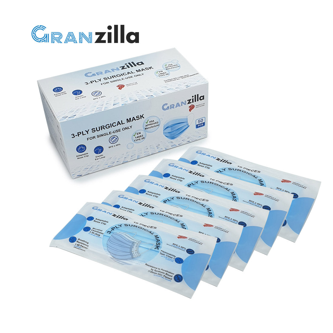 Granzilla™ 3 Ply Surgical Face Mask