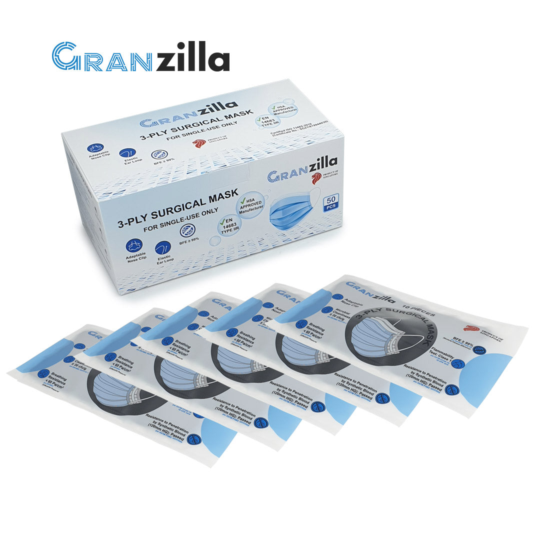 Granzilla™ 3 Ply Surgical Face Mask