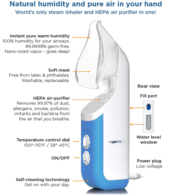 Mypurmist® 2 Handheld Steam Inhaler